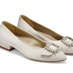 Hangisi style $498 Gorsuch suede and crystal embellished flats size 10 new Italy